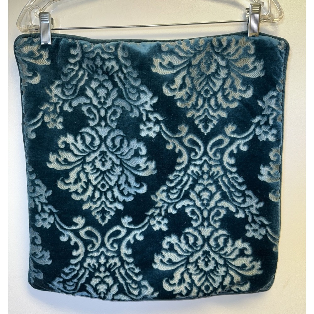 Rodeo Home Throw Pillow Cover Velvet Blue Teal Size : 17.5" x 17.5" Zip Boho